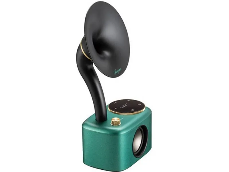 Bordradio Sangean CP-100D Gramophone DAB , FM Touchscreen, genopladelig Turkis