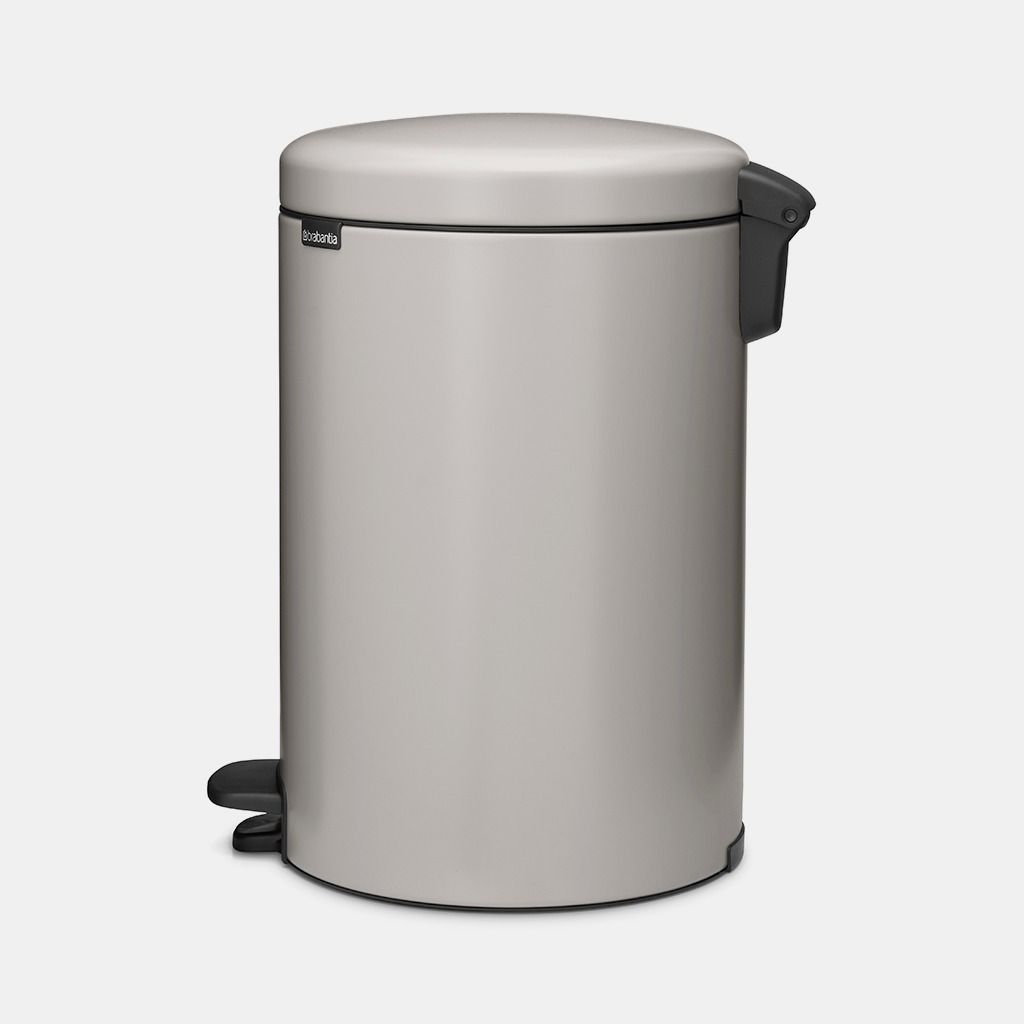NewIcon Pedaalemmer, 20 liter, kunststof binnenemmer - Soft Grey