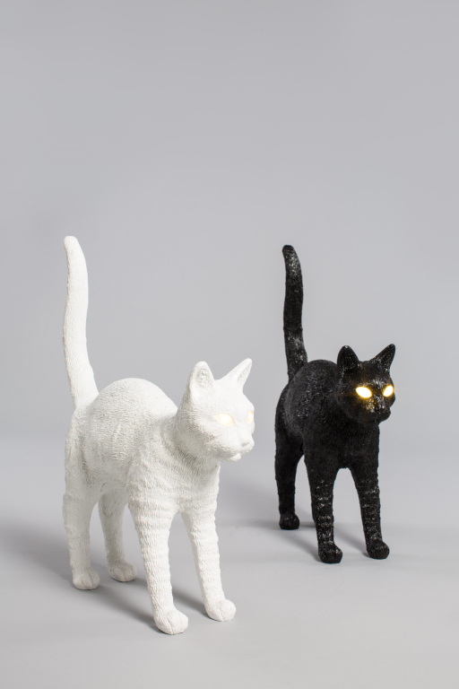 Seletti Jobby The Cat tafellamp LED oplaadbaar wit
