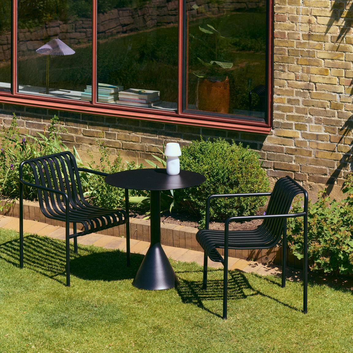 Tuinstoel Palissade met armleuning anthracite