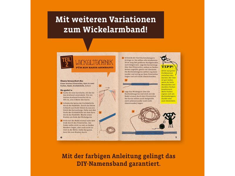 Kosmos Bastelbox Namensbänder wickeln Bunte Freundschaftsbänder mit nachtleuchtendem Garn!