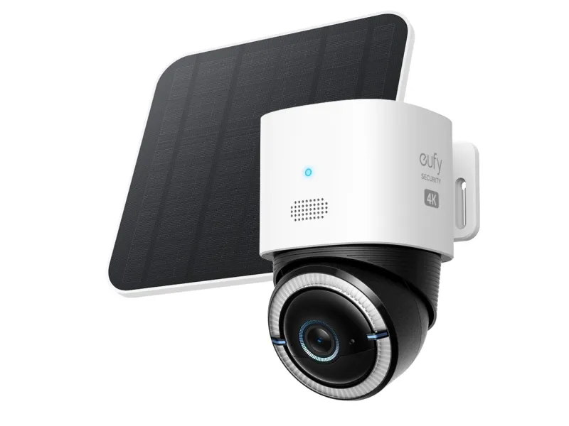 Eufy S330 - Netværksovervågningskamera - panonering / hældningsvinkel - udendørs - støvresistent/vandresistent - farve (Dag/nat) - 4K - audio - trådløs - WiFi - 4G