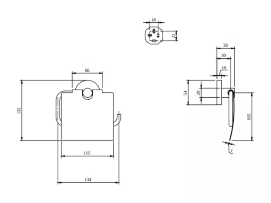 Dérouleur de papier toilette avec couvercle VILLEROY ET BOCH Elements - Tender