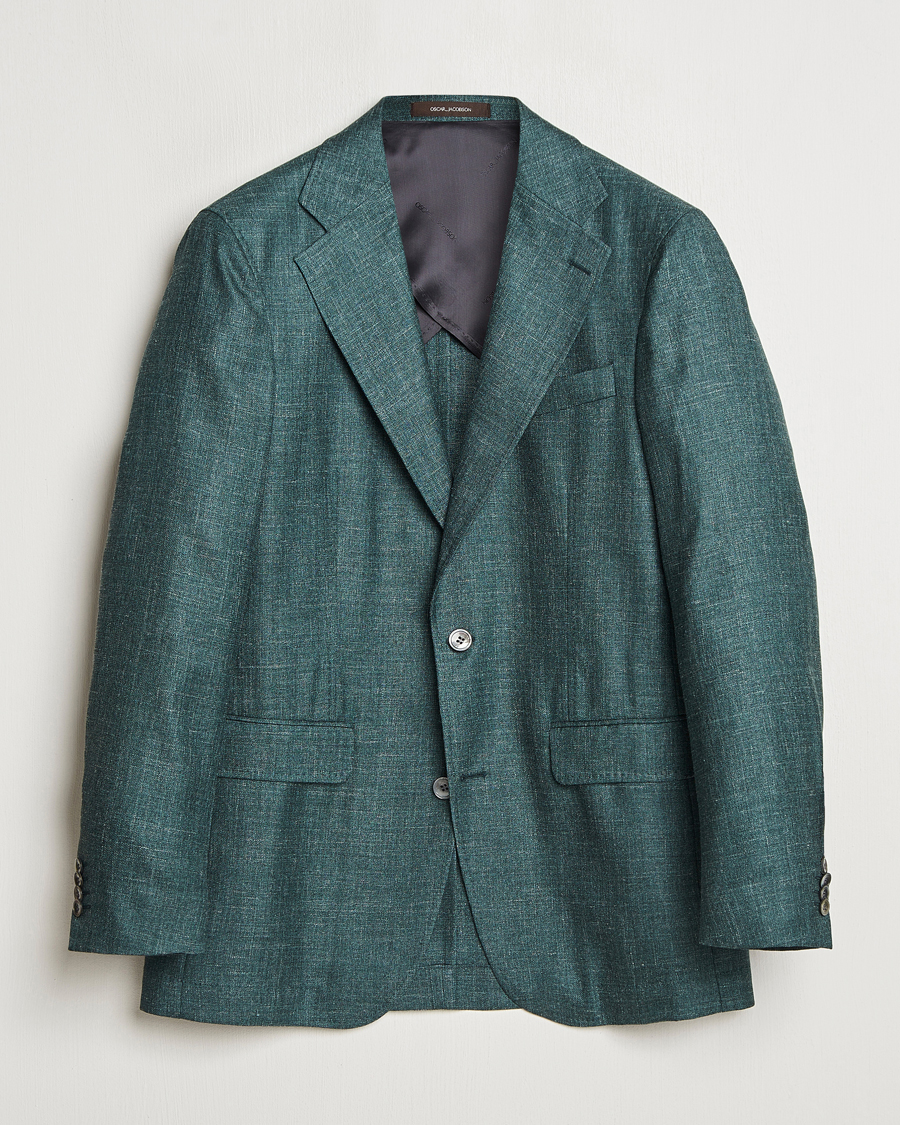 Oscar Jacobson Fellow EVO Wool/Silk/Linen Blazer Green