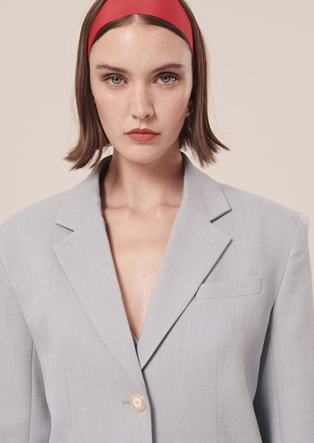 Veste Vasiliebleue en tissu flammé