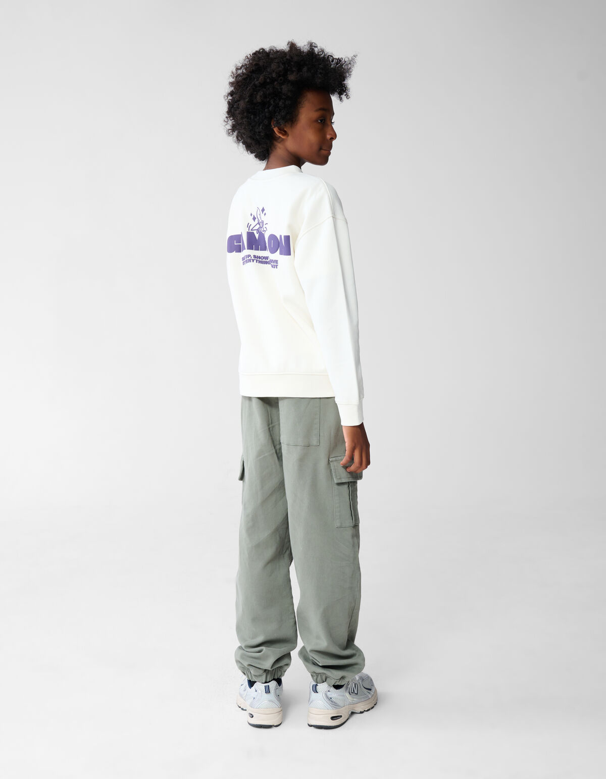 Loose Fit Jog Cargo Broek Khaki