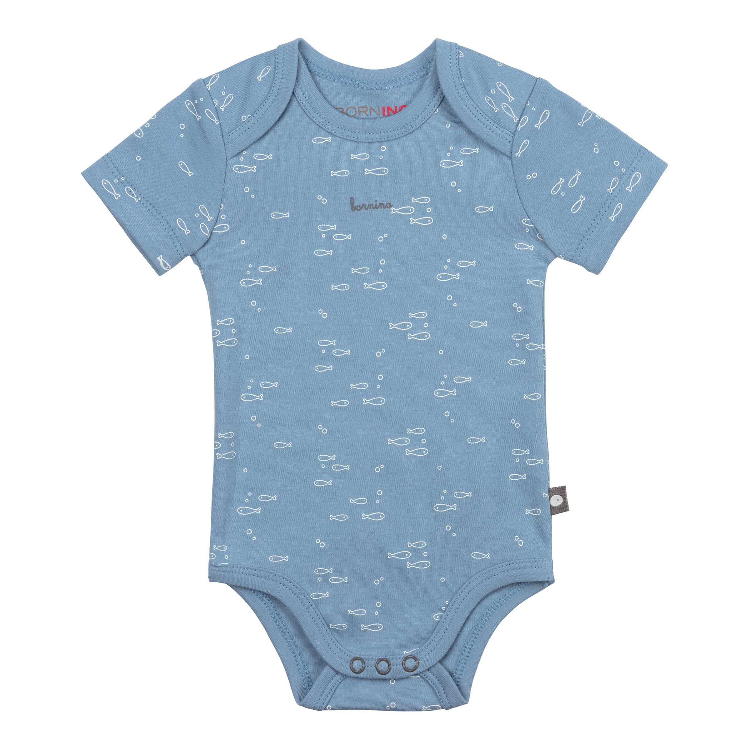 Bornino - Lieblinge 3er-Pack Bodys kurzarm Ocean natur/blau/grau