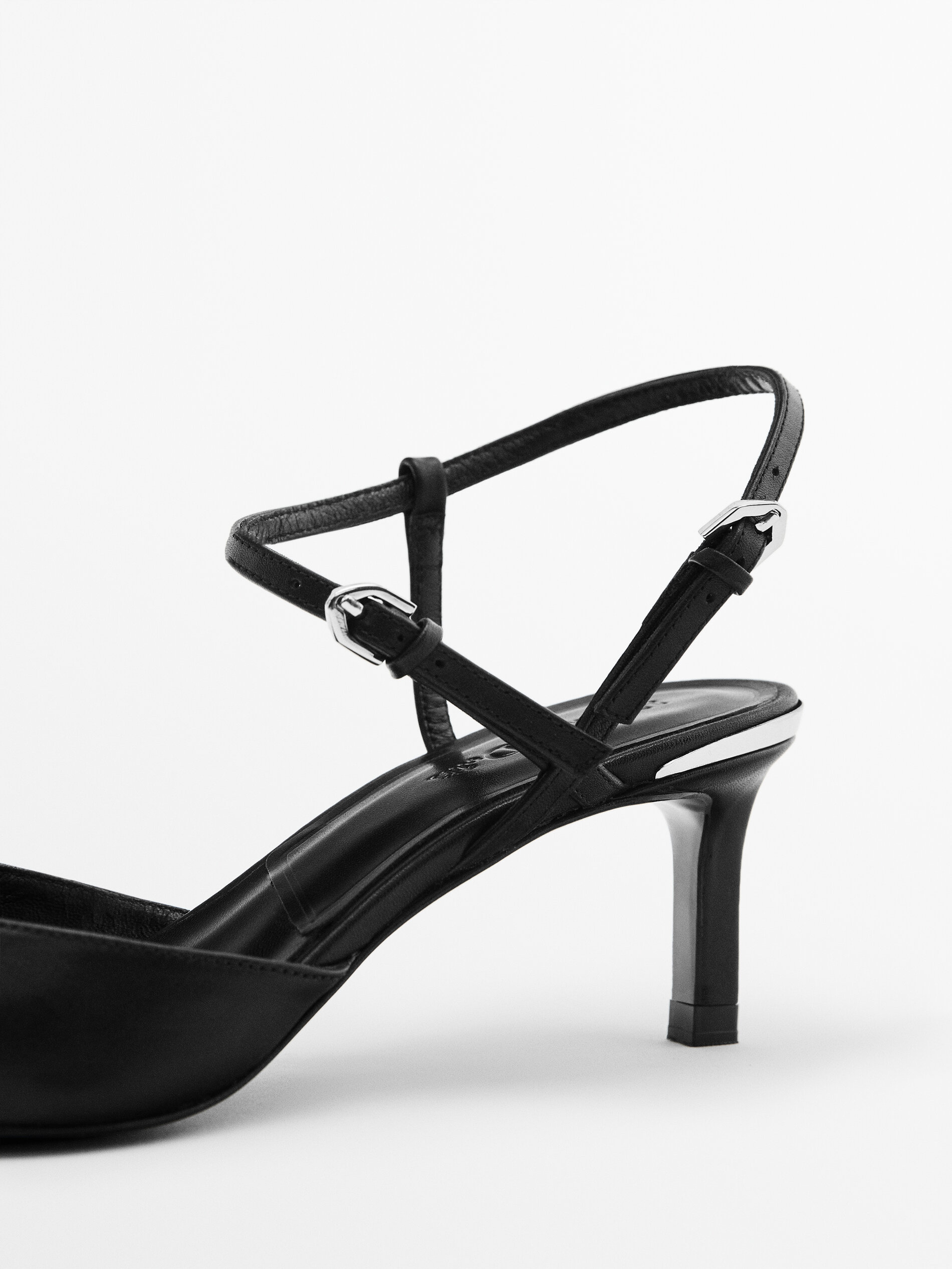 Zapato tacón destalonado skin - PRETO