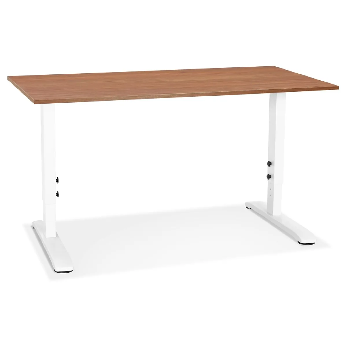 Alterego Bureau OSMOSE Réglable - Noyer/Blanc