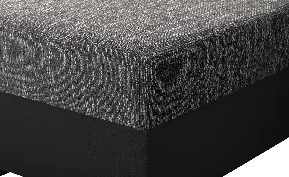 Ecksofa Navarra Grau, Schwarz rechts