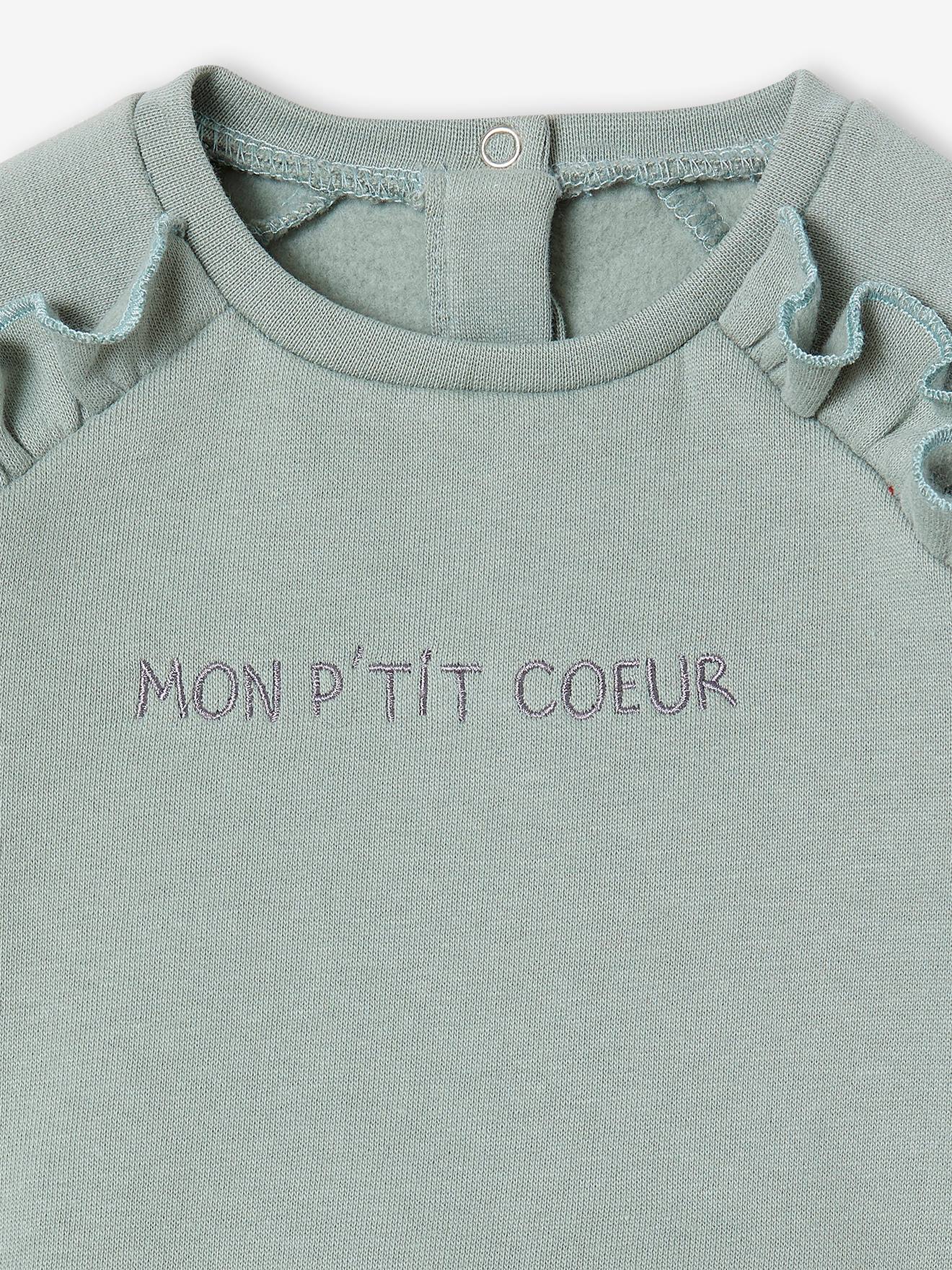 Moletom de lã personalizável para bebê, verde salgueiro