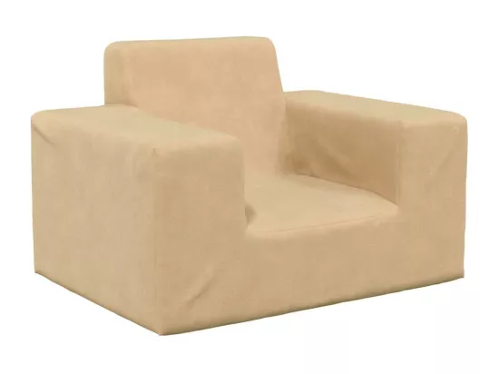 Canapé pour enfants Crème Peluche douce