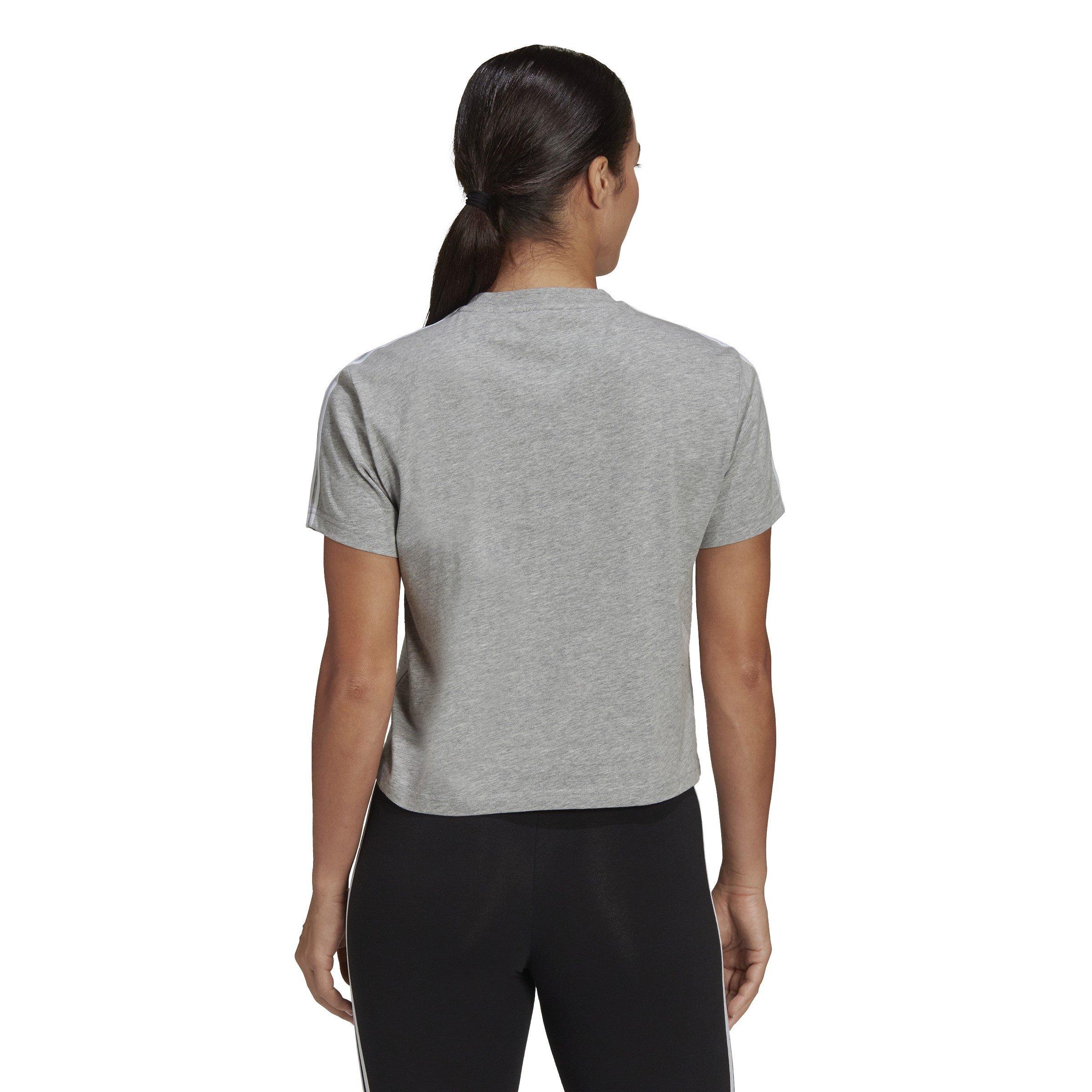 adidas 3S Crop T Shirt Womens
