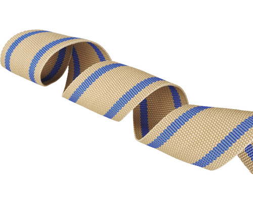 Mamutec meubelband, beige/blauw, 80 mm, verkocht per meter