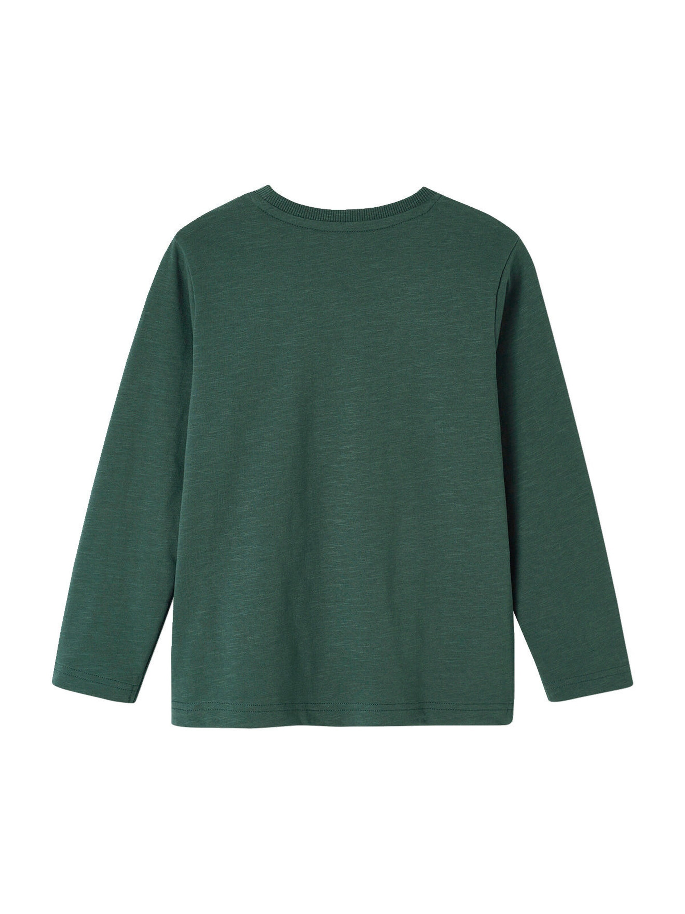 Vertbaudet Jungen Langarmshirt BASIC tannengrün