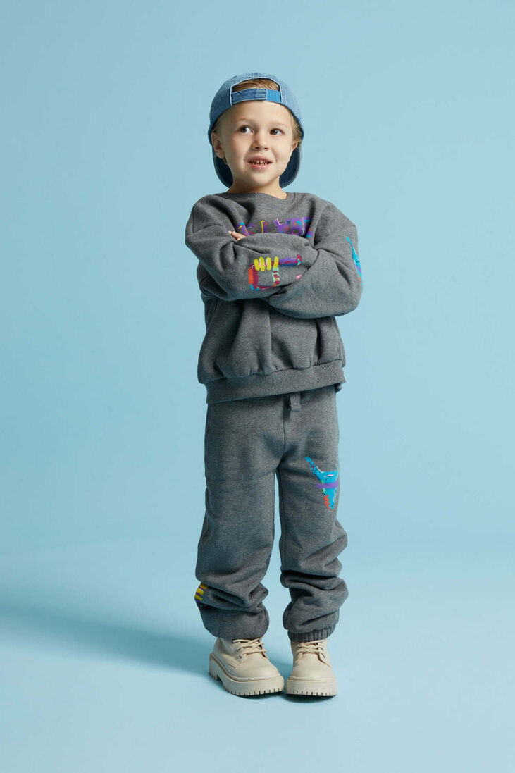 ALIX MINI grijze alix mini joggingbroek knitted multicolour jogger