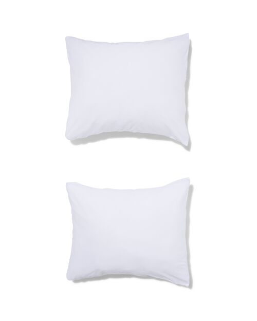 2 taies d’oreiller jersey 60x70 blanc