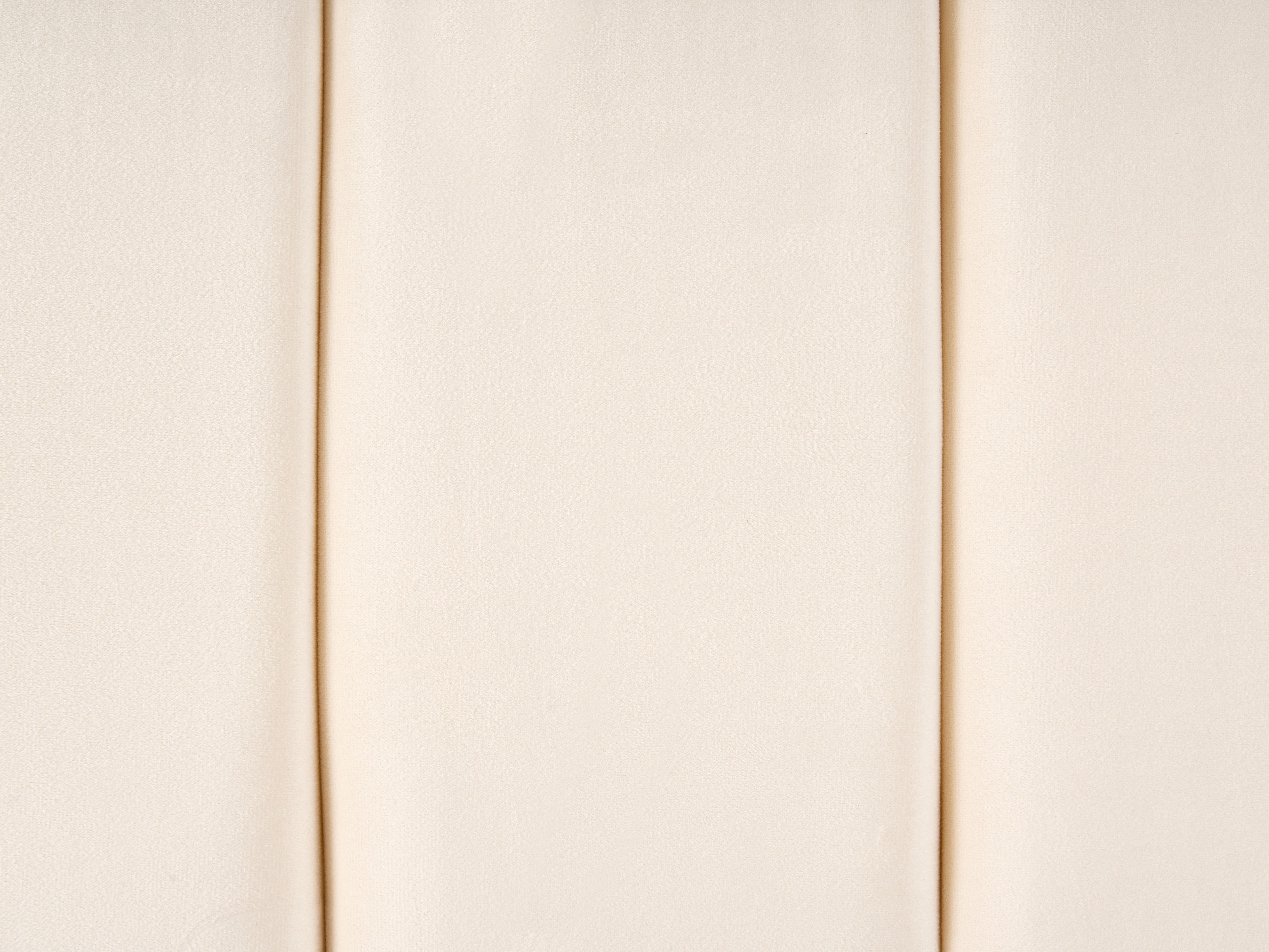 Bed met opbergbankje Fluweel NOYERS 180 x 200 cm Gebroken wit