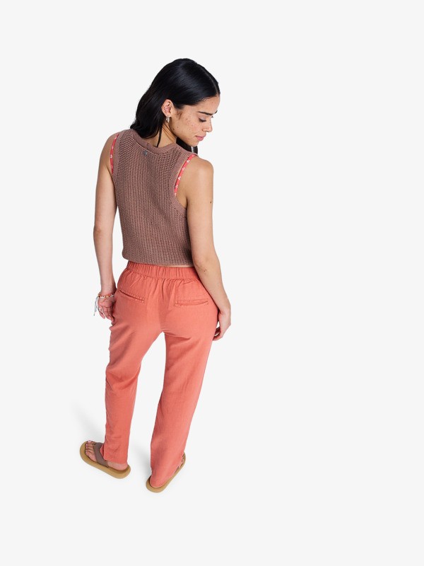 On The Seashore Pantalon cargo Orange Femme