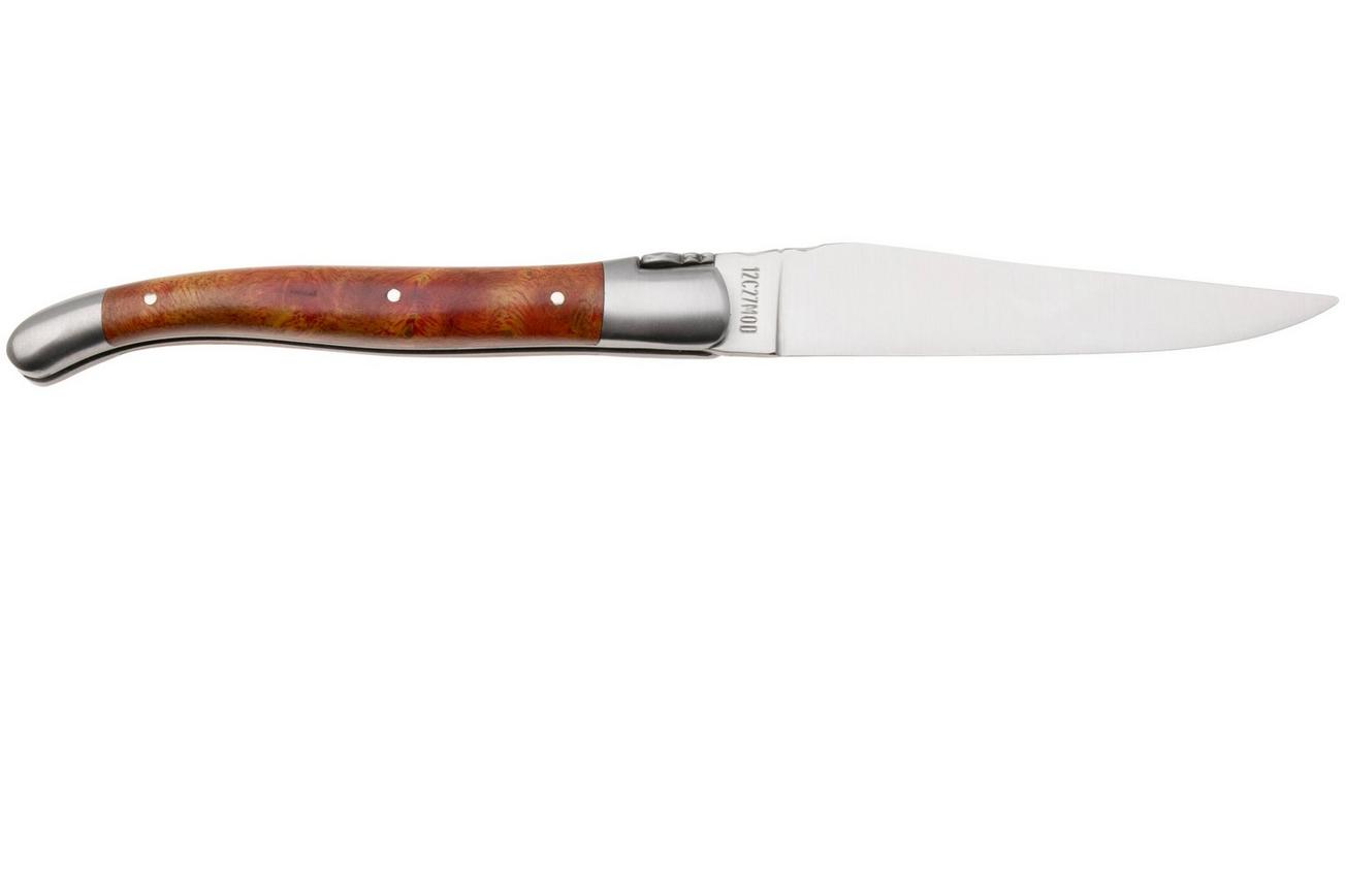 Laguiole en Aubrac Coral Cheesewood, Matt Bolster, zakmes, 12 cm