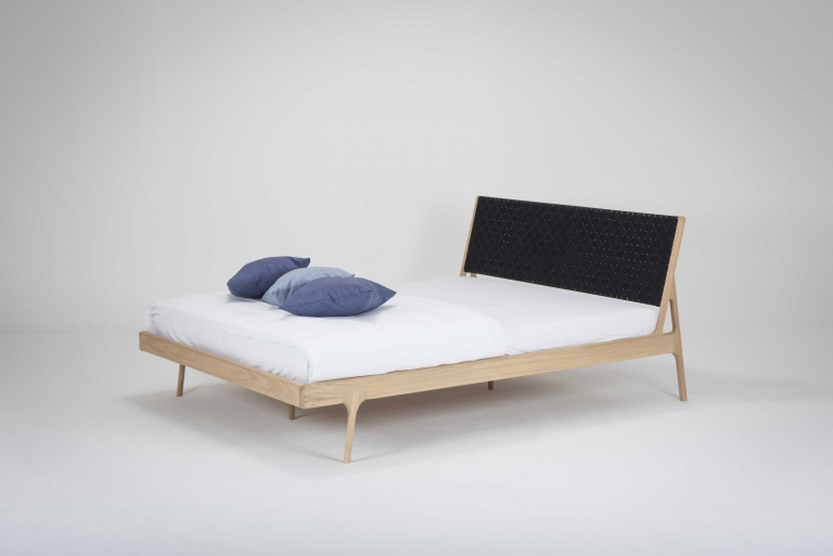 Gazzda Fawn bed 160x200 cotton webbing black