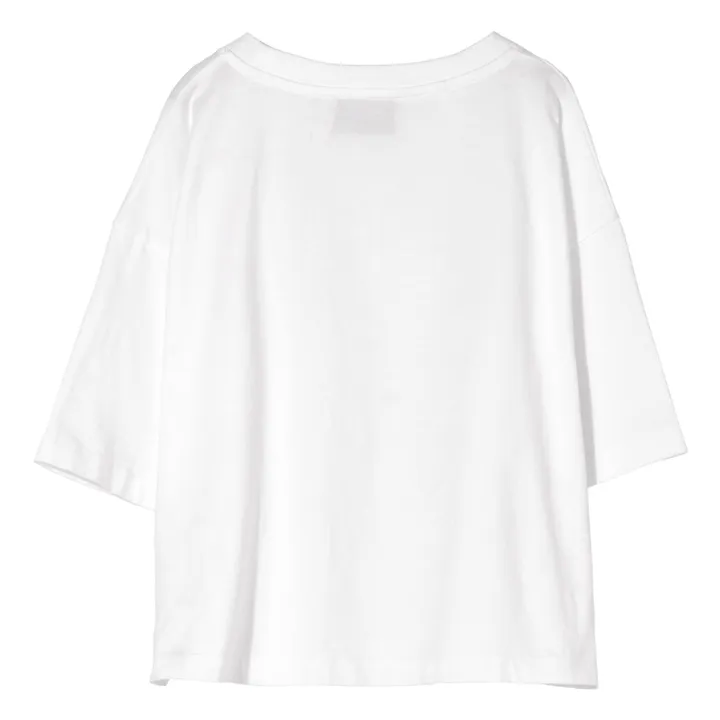 Finger in the nose T-shirt Oversized Crop Coton Bio | Blanc
