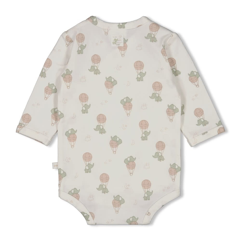 Feetje Feetje wikkelromper aop - Elephant offwhite