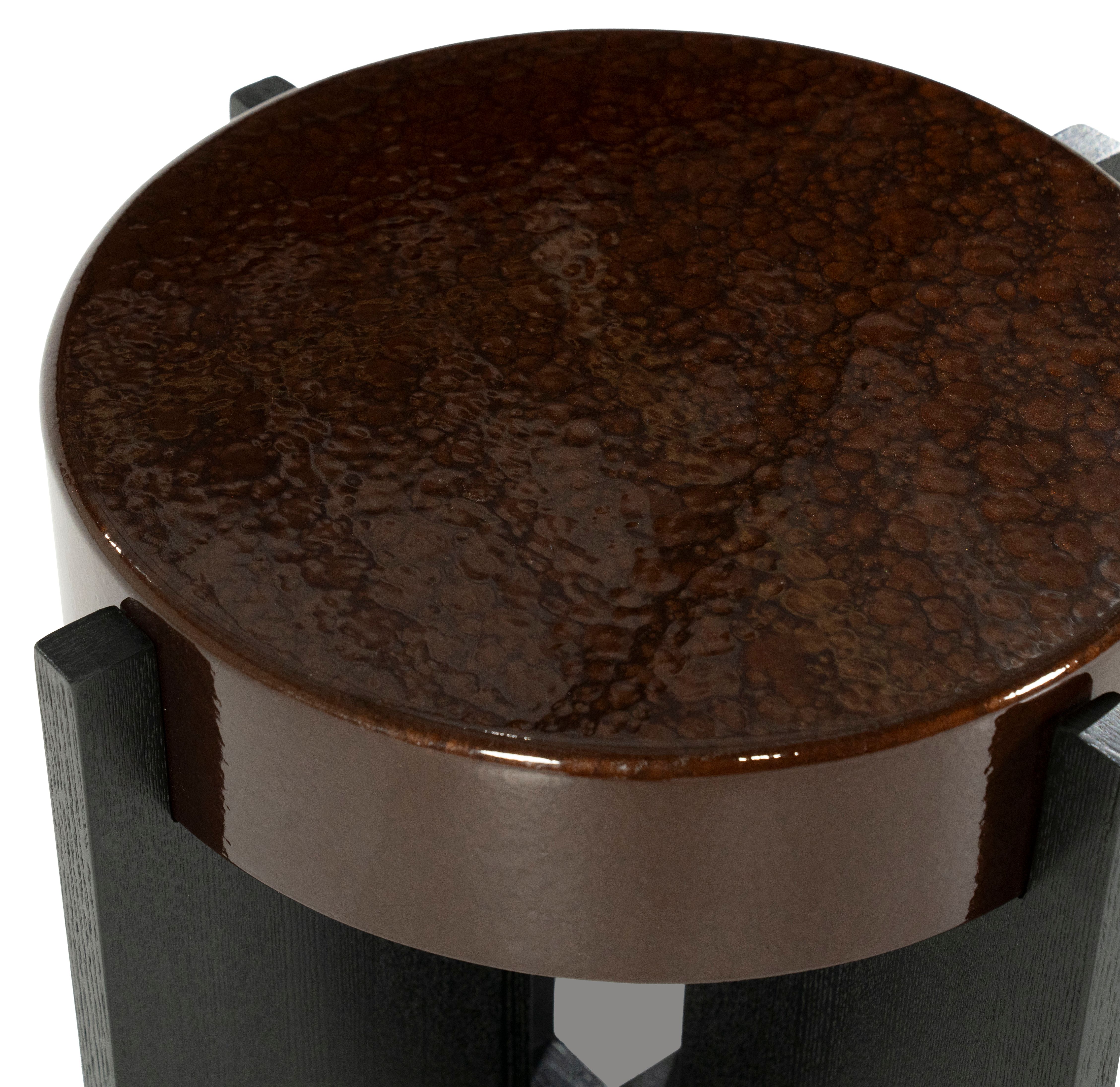 Bijzettafel 96323 bruin Juliet ⌀40  x H48 cm