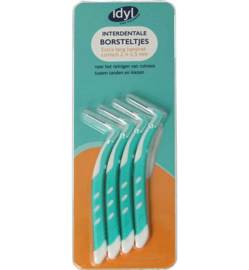 Idyl Interdentale borstel conisch extra lang XL 2.5 – 3 (4 stuks)