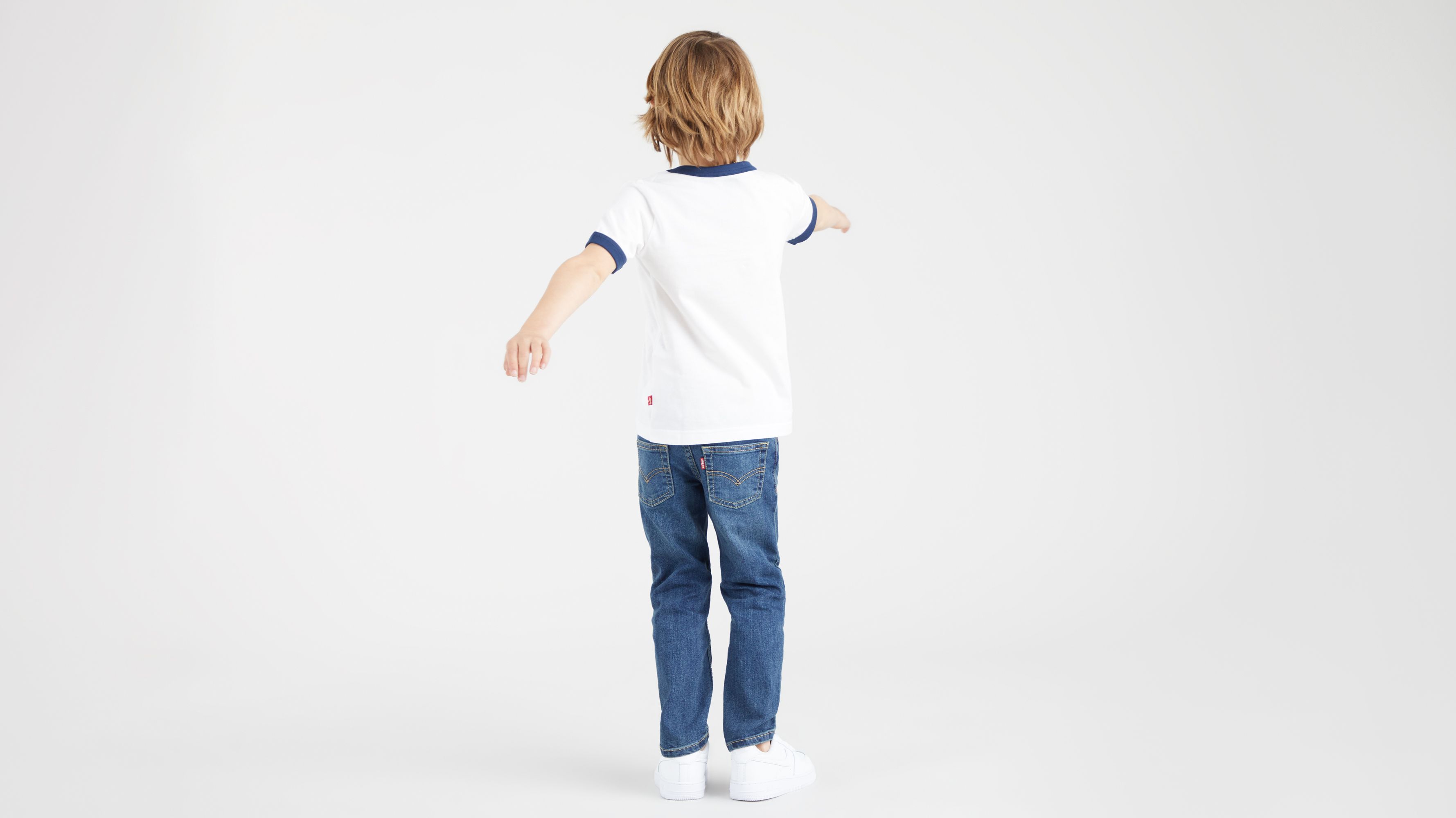 T-shirt Batwing Ringer pour enfant - White - Blanc