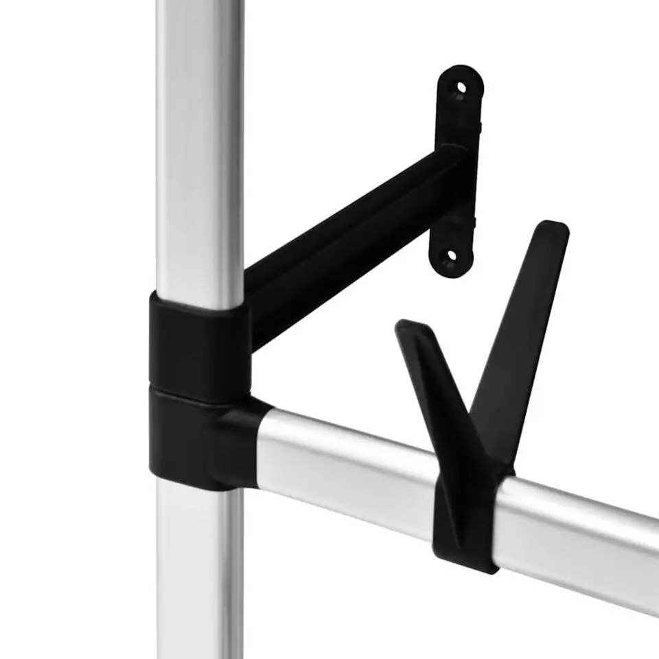 vidaXL - Schoenenrek - Zilver - Aluminium