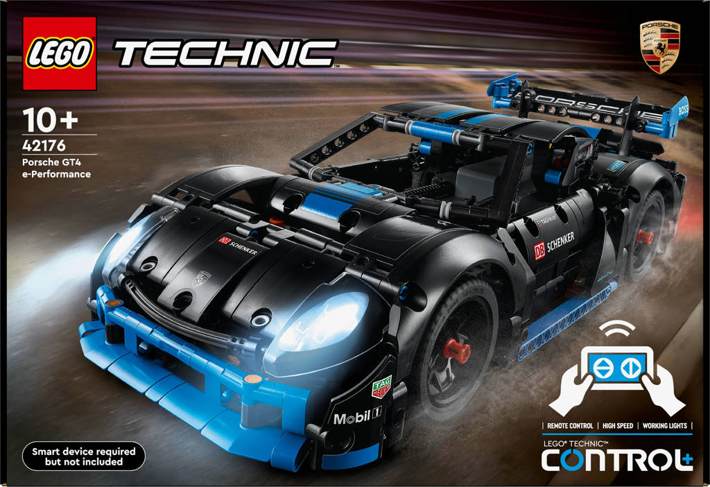 spelen met LEGO kan niet zonder telefoonPorsche GT4 e-Performance racewagen, Op Afstand Bestuurbaar Auto Speelgoed 42176