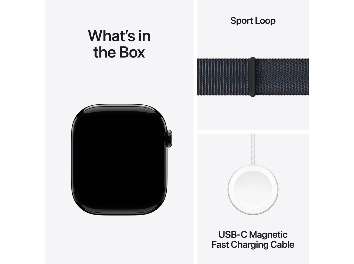 APPLE WATCH10 GPS 46MM ALUMÍNIO PRETO BRILHANTE COM LOOP DESPORTIVA TINTA