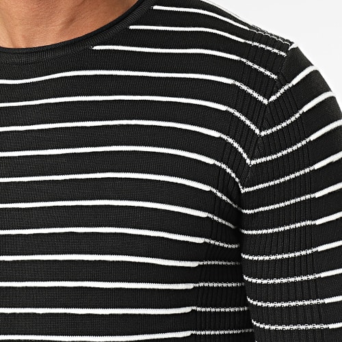 Pull A Rayures Noir