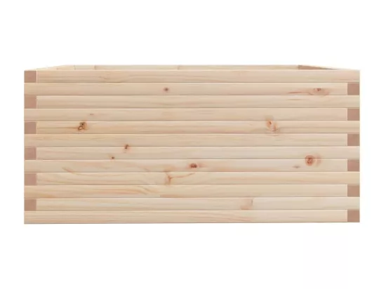 Jardinière bac lit surélevé bois marron 100 x 100 x 49.5 cm 02_0037262