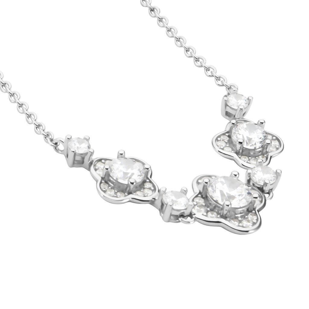 Collier Edyta Argent Blanc Oxyde De Zirconium