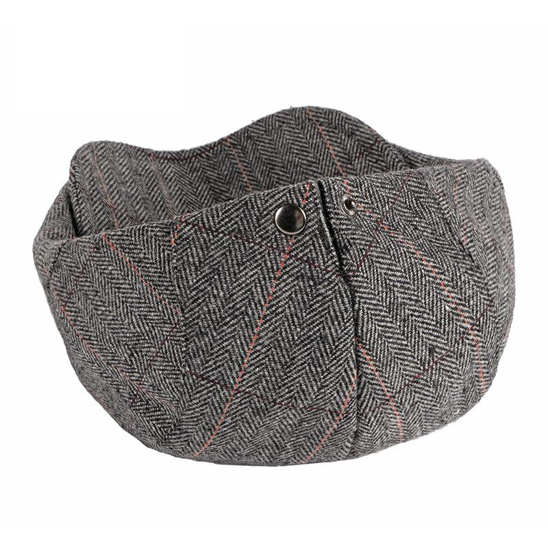 Schirmmütze Barett Flat Cap Hut Schiebermütze Fashion Accessoire Golfer Mütze (One Size) - Grau
