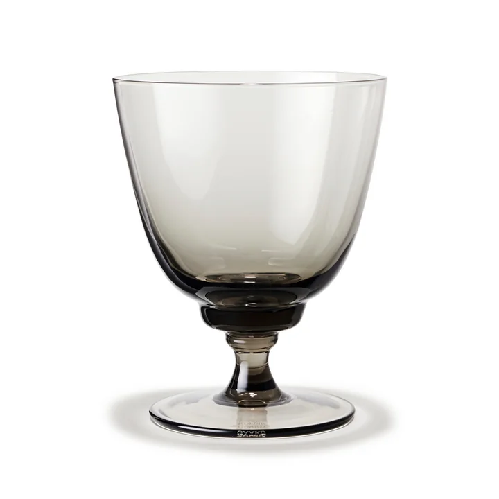 Holmegaard - Flow Trinkglas mit Fuss 35 cl, smoke