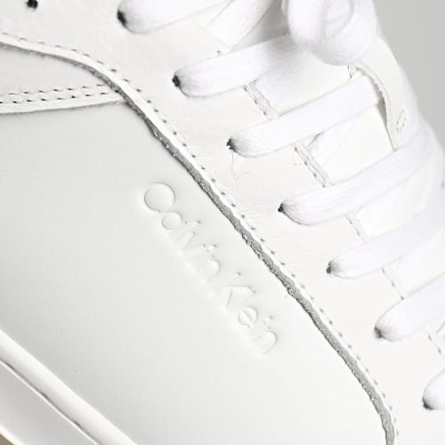 Baskets Low Top Lace Up Leather 1455 White Feather Grey