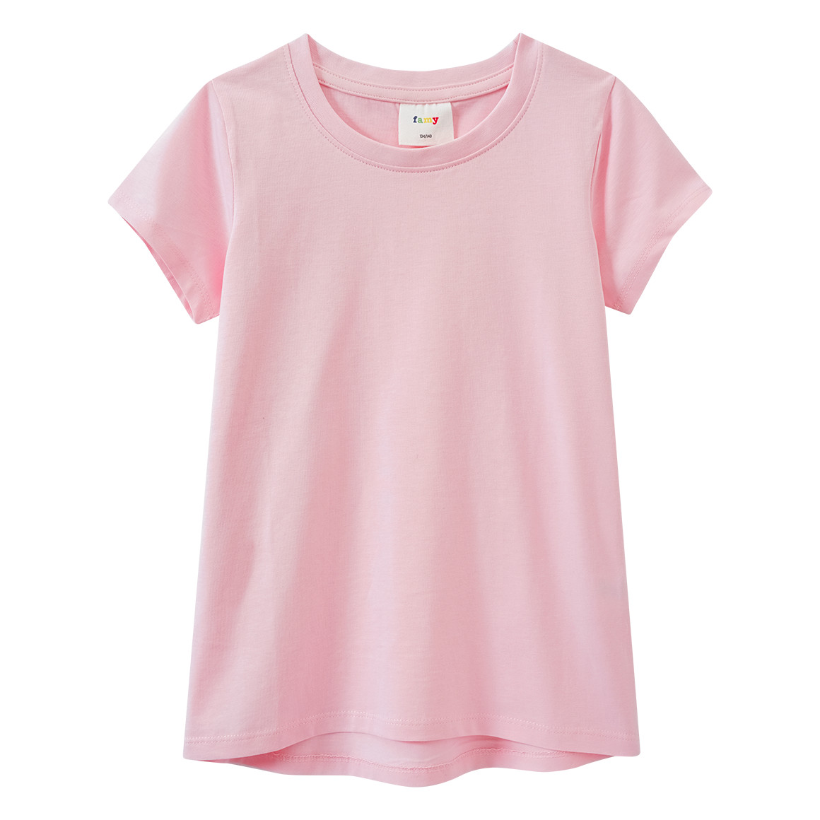 Famy 3 Mädchen T-Shirts im Basic-Look dunkelgrau / hellgrau / hellrosa