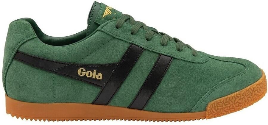 Gola Harrier suède sneakers kaki oranje