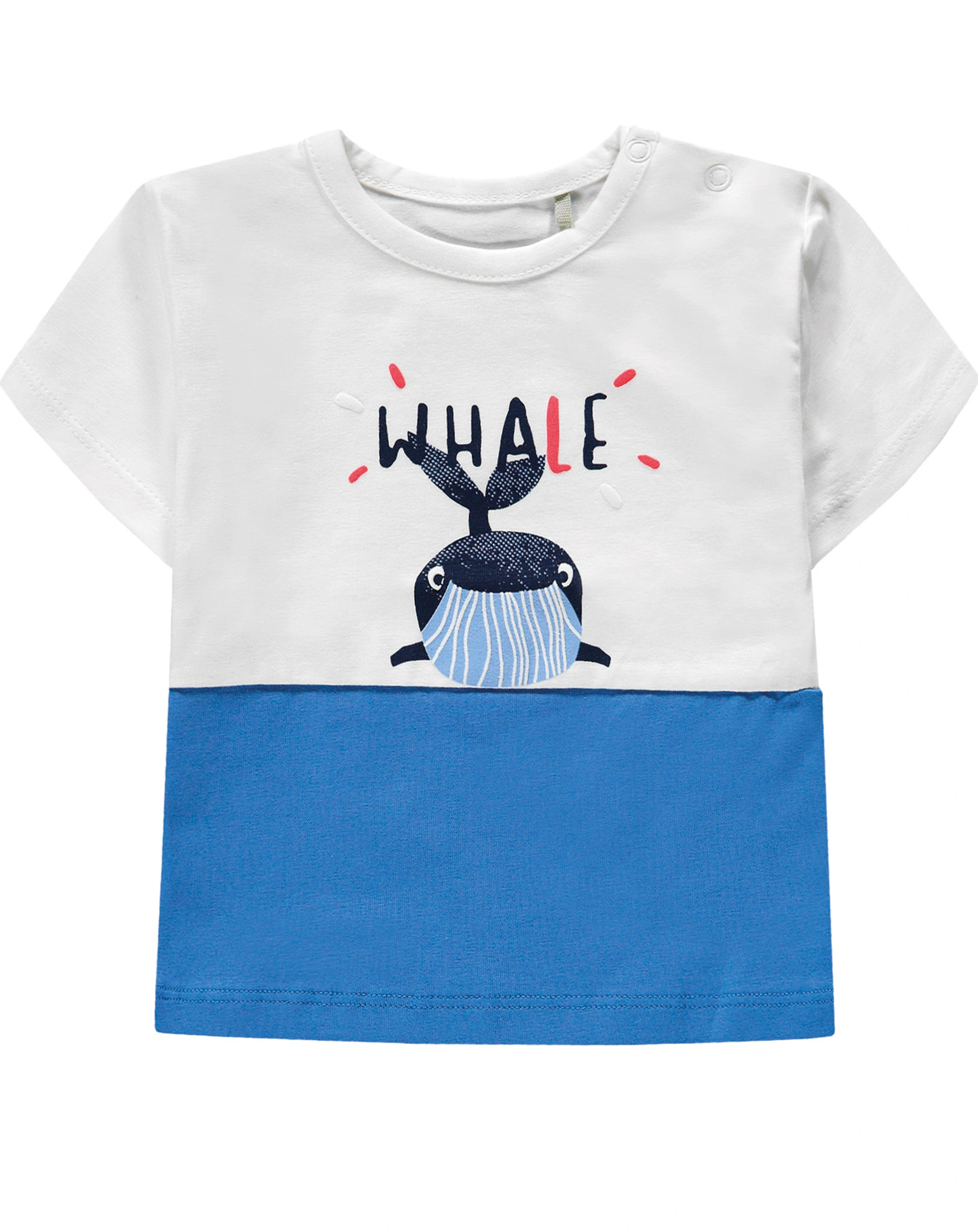 T-Shirt WHALE in white/regatta blue