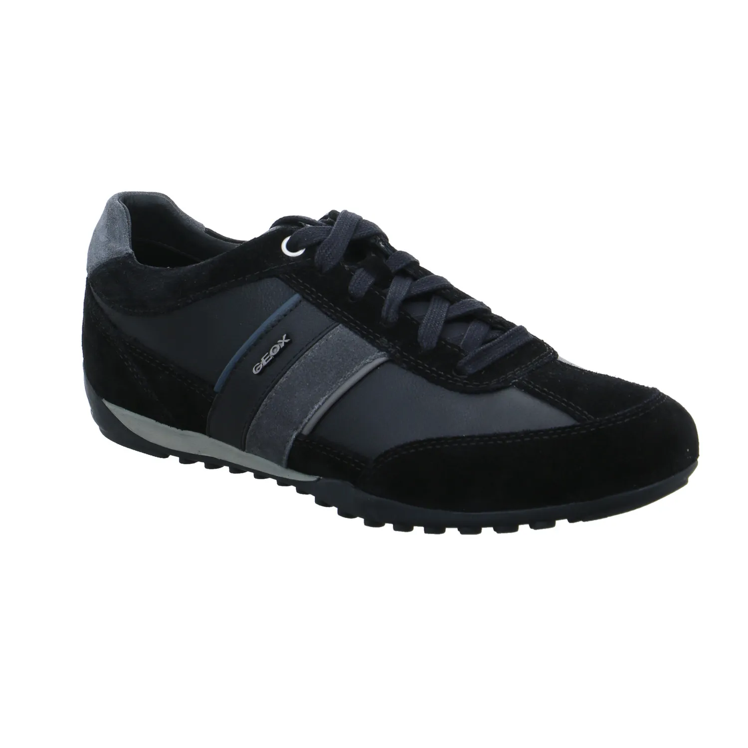 GEOX Halbschuhe Sneaker Schwarz Leder
