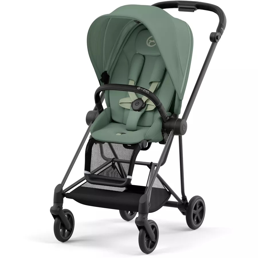cybex PLATINUM Kombikinderwagen New Mios Matt Black Leaf Green