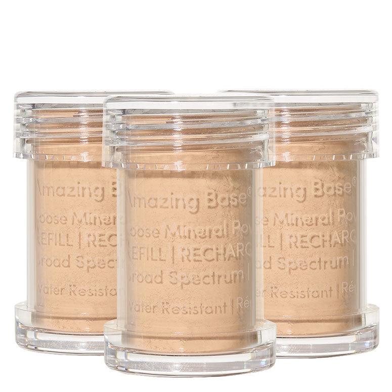 jane iredale Amazing Base Refillable Brush Honey Bronze 3 Pack Refills