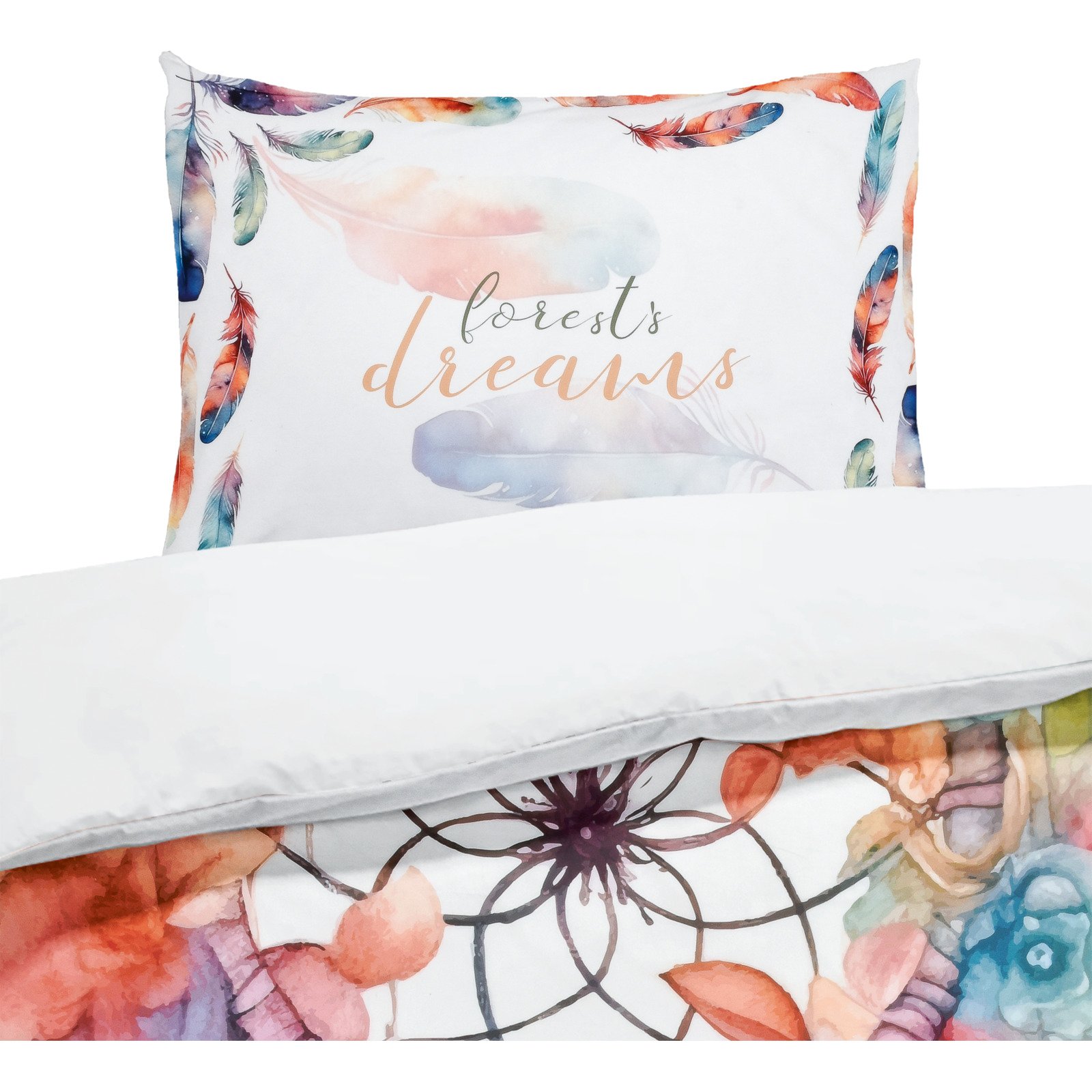 Bettwäsche Renforcé multicolor Traumfänger 160x210 65x100 Bettanzug Nord