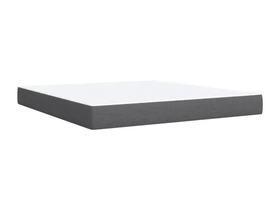 Sommier à lattes de lit avec matelas Gris foncé 180x200cm Tissu