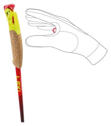 Bâtons de Trail Leki Vertical K Noir/Rouge/Jaune