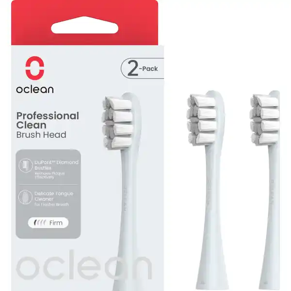 Professional Clean Bürstenköpfe, 2er Set, Silber