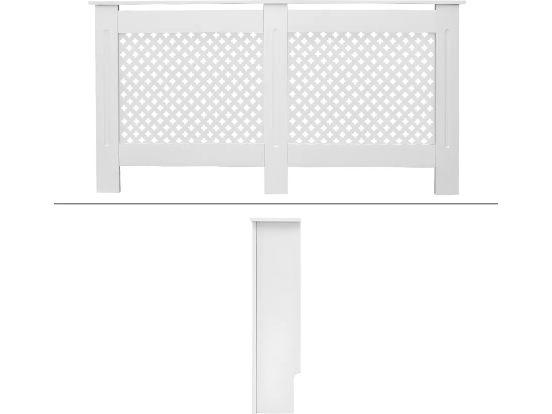 Cache-radiateur couvercle chauffage MDF motif nid d'abeille ECD Germany